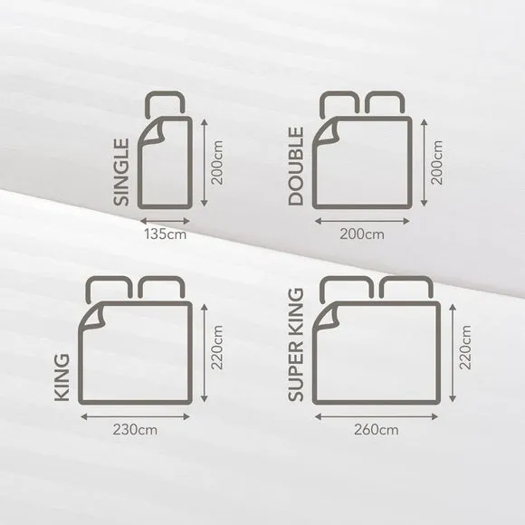 13.5 Tog Duvet and Pillow Set - White, Microfibre