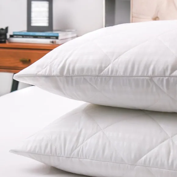 Pack of 2 Pillow Protectors - White, Microfibre image