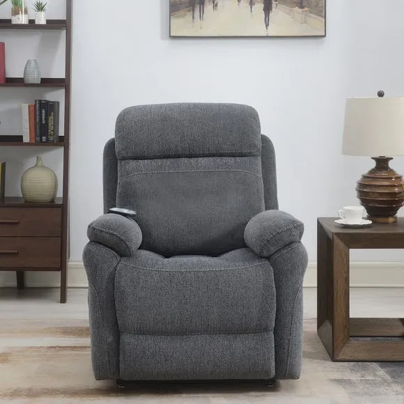 Electric Rise Recline Armchair - Dark Grey