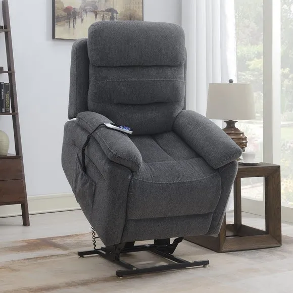 Electric Rise Recline Armchair - Dark Grey
