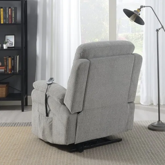 Electric Rise Recline Armchair - Light Grey
