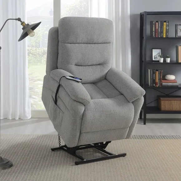 Electric Rise Recline Armchair - Light Grey