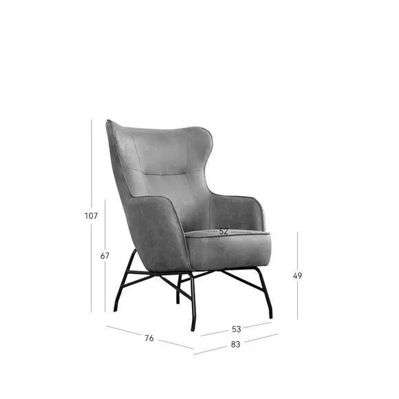Occasional Armchair with Pipe Detail - Tan, Faux Leather