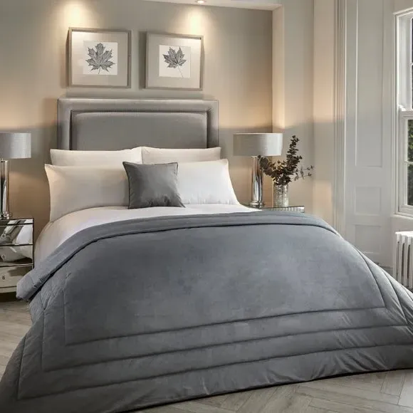 Cushion with Removable Cover - Slate, Velvet