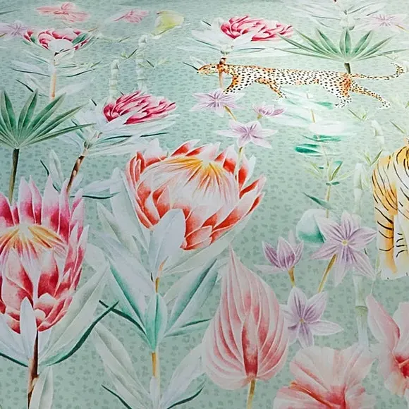 Duvet Cover Set with Pillowcase - Green, Cotton