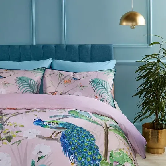 Duvet Cover Set with Pillowcase - Pink, Cotton