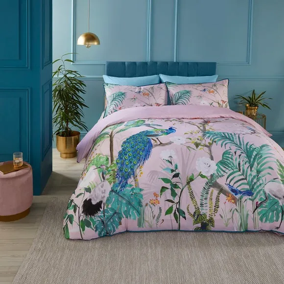 Duvet Cover Set with Pillowcase - Pink, Cotton image