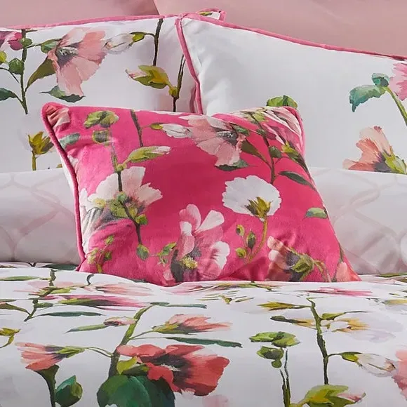 Square Filled Cushion Floral Print - Pink image