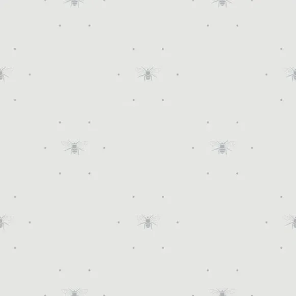 Bee Silhouette Wallpaper - Grey, Paper