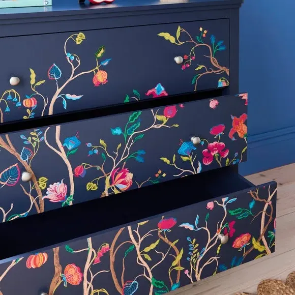 3-Drawer Chest with Print Detail - Twilight, Wood