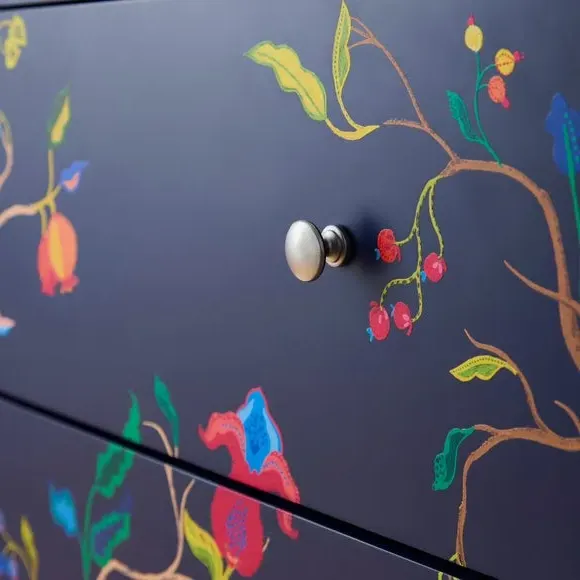 3-Drawer Chest with Print Detail - Twilight, Wood