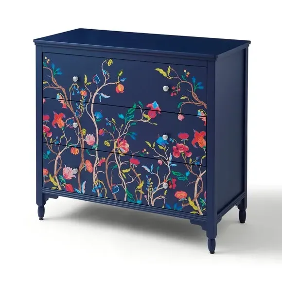 3-Drawer Chest with Print Detail - Twilight, Wood