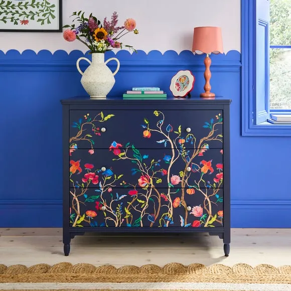 3-Drawer Chest with Print Detail - Twilight, Wood image