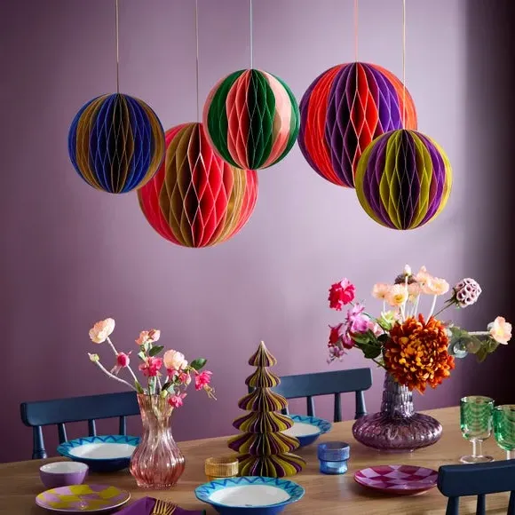 5-Pack Folding Paper Balls - Multicolor image