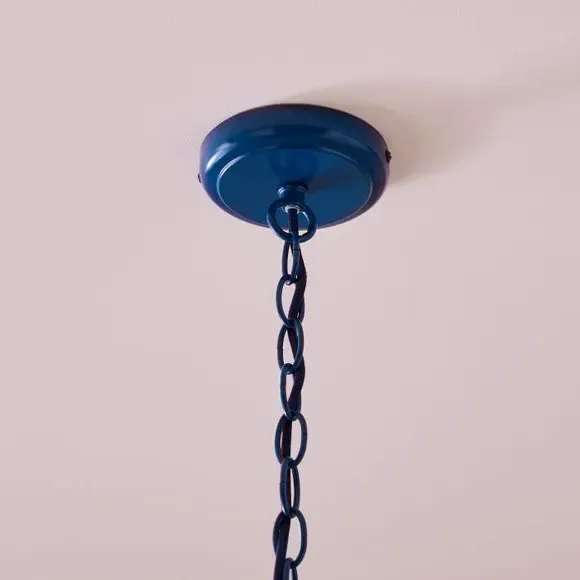 8 Light Adjustable Chandelier - Cobalt, Metal