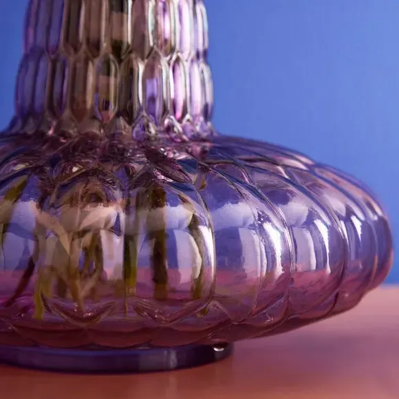 Balloon Glass Vase - Lilac, Textured Glass