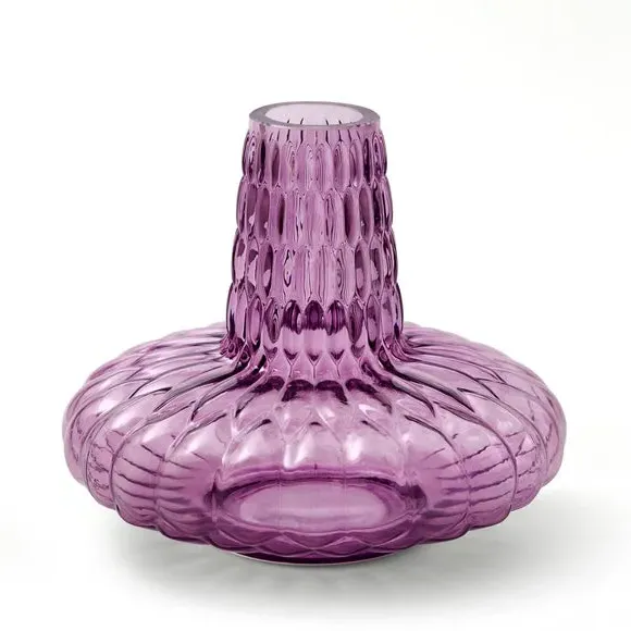 Balloon Glass Vase - Lilac, Textured Glass