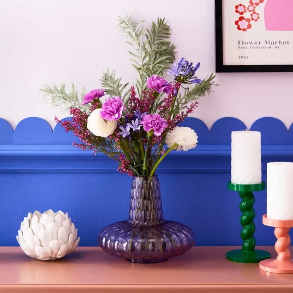 Balloon Glass Vase - Lilac, Textured Glass image