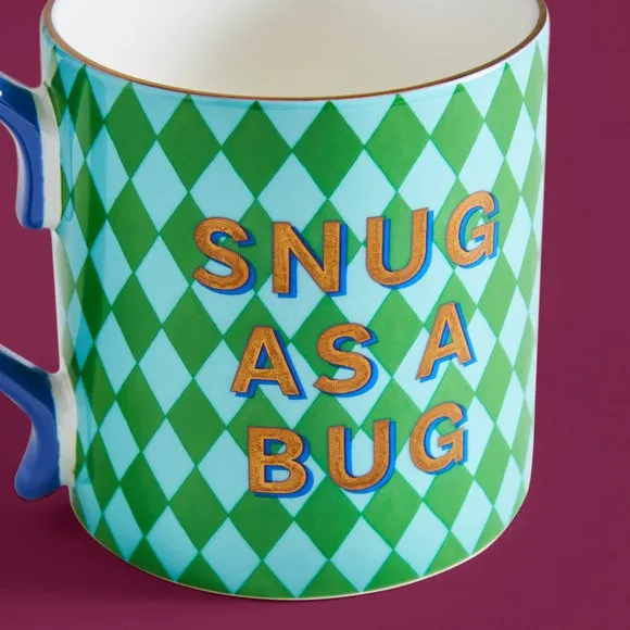 Beetle Mug with Gold Lettering - Green, China