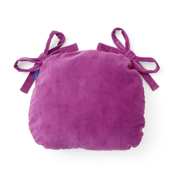 Bow Seat Pad with Ties - Pink, Cotton