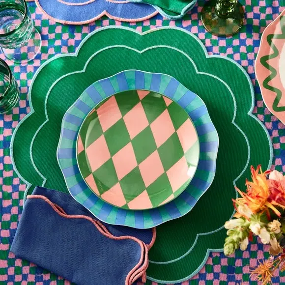 Dinner Plate with Floral Design - Cobalt, China