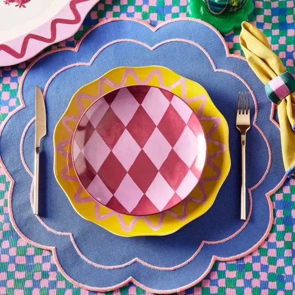 Dinner Plate with Floral Design - Zest, China