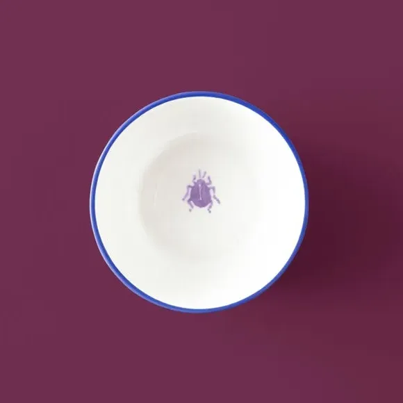 Dip Bowl with Beetle Motif - Cobalt, China