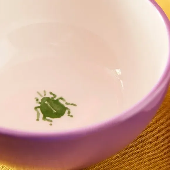 Dip Bowl with Beetle Motif - Lilac, China
