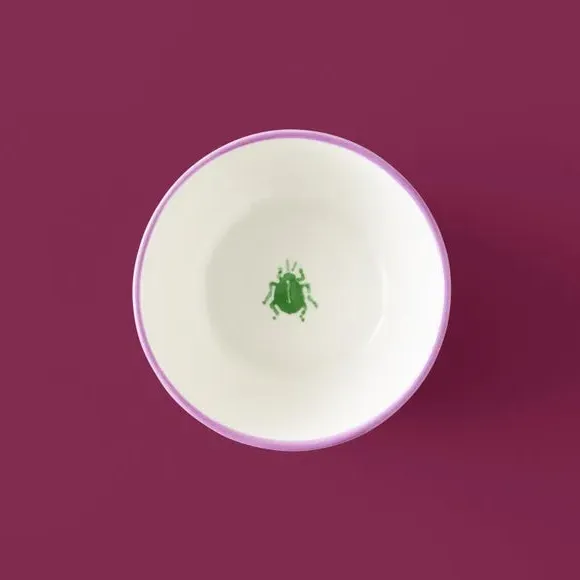 Dip Bowl with Beetle Motif - Lilac, China