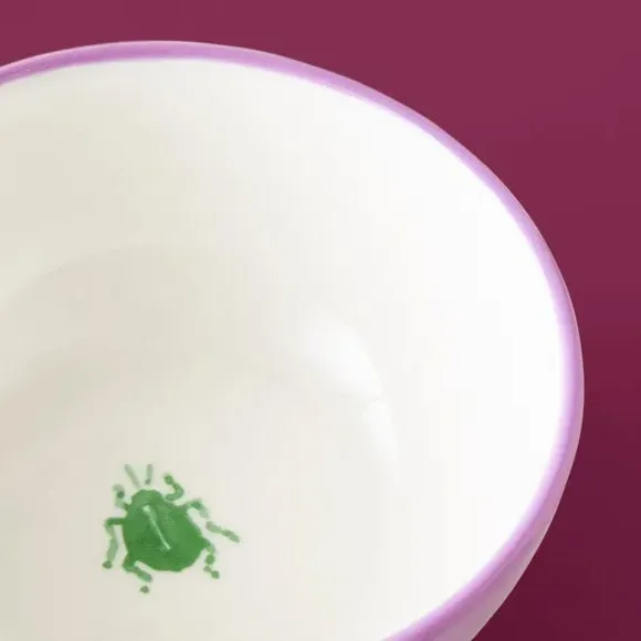 Dip Bowl with Beetle Motif - Lilac, China