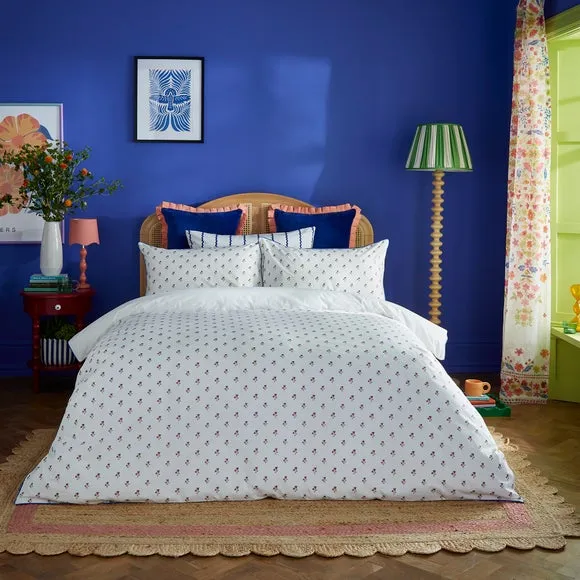 Duvet Cover Set with Floral Print - Cotton
