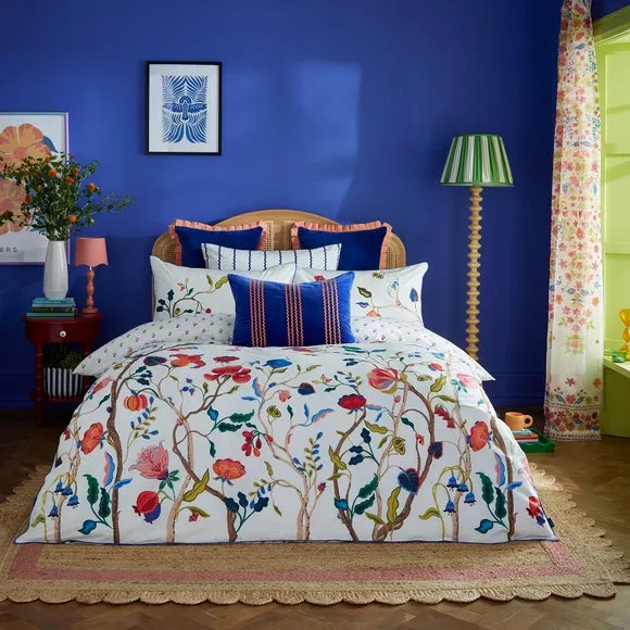 Duvet Cover Set with Floral Print - Cotton