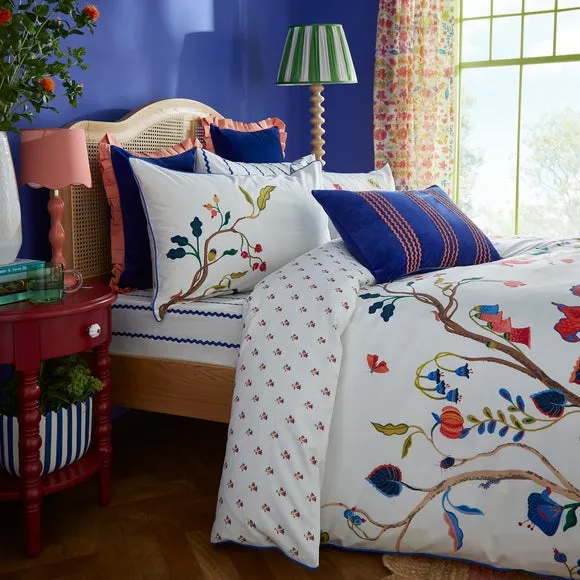 Duvet Cover Set with Floral Print - Cotton