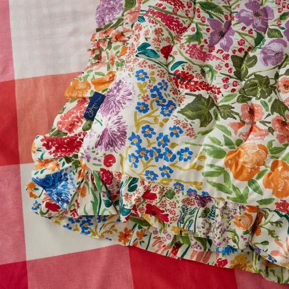 Floral Bedspread Reversible - Multicolor, Cotton