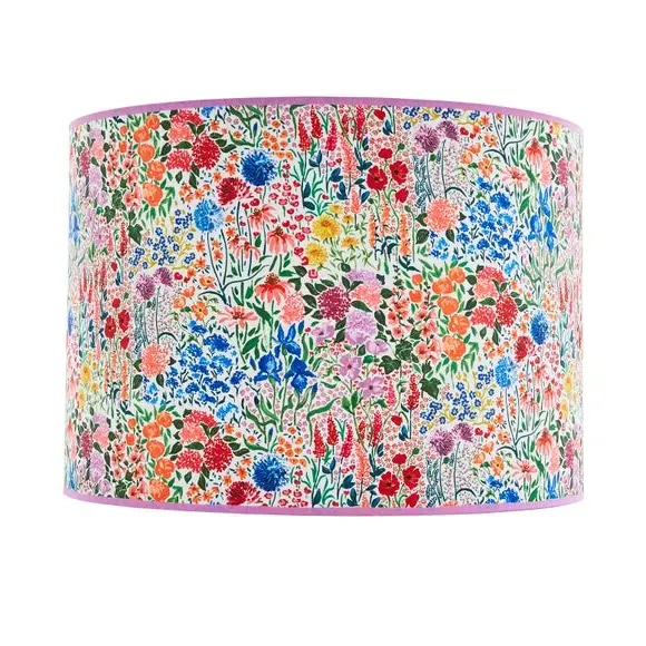 Floral Lamp Shade with Reversible Frame - Multicolor