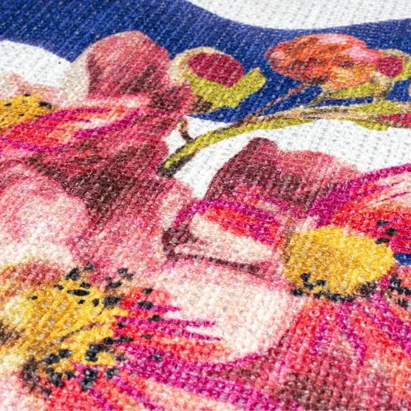 Floral Washable Rug - Multicoloured, Mixed Fibres