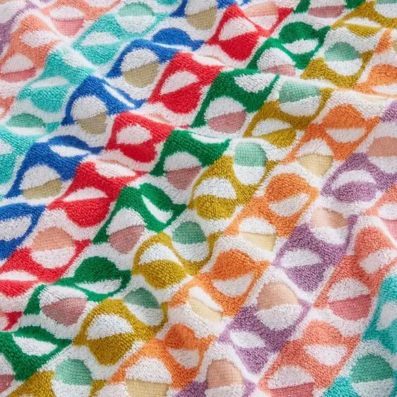 Geo Cotton Towel - Multicolor, 100% Cotton