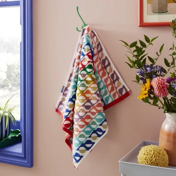 Geo Cotton Towel - Multicolor, 100% Cotton