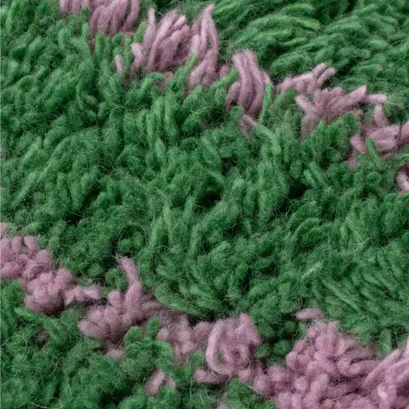 Geometric Shaggy Rug with Fringe - Multicoloured, Wool