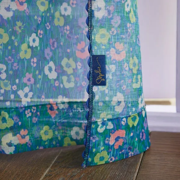 Hidden Tab Top Voile Panel - Multicolor, Polyester