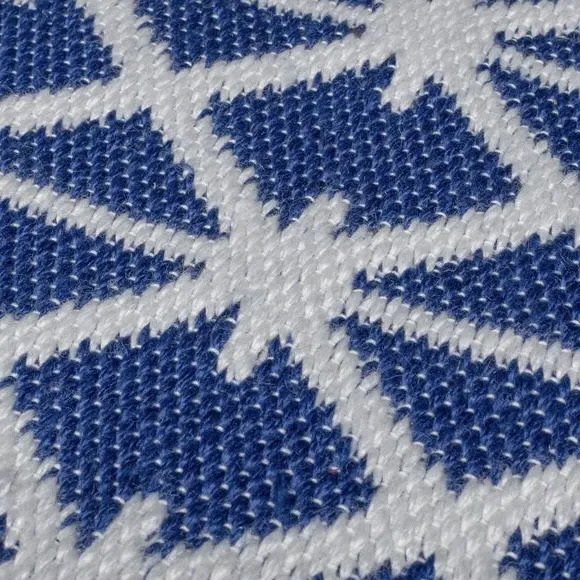 Indoor Outdoor Rug Geometric - Blue, Polyester