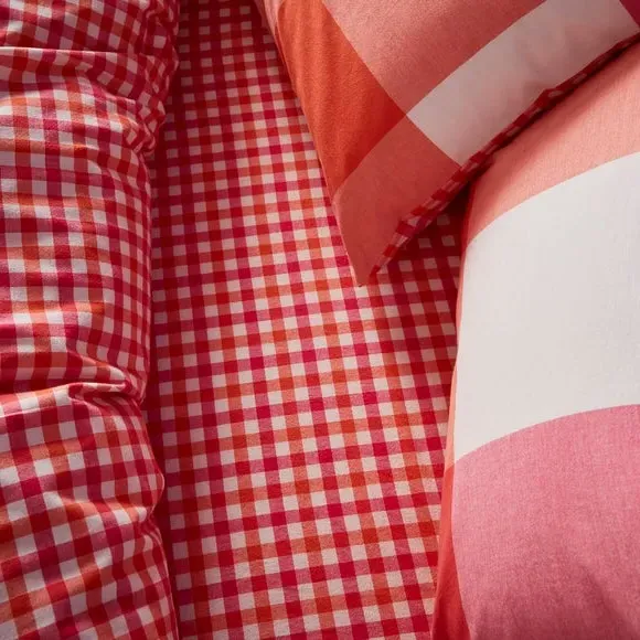 Mini Picnic Plaid Fitted Sheet - Multicolor, Cotton