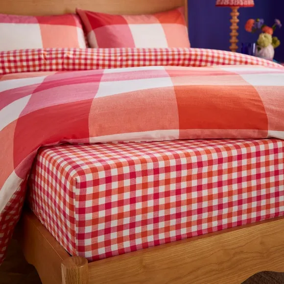 Mini Picnic Plaid Fitted Sheet - Multicolor, Cotton