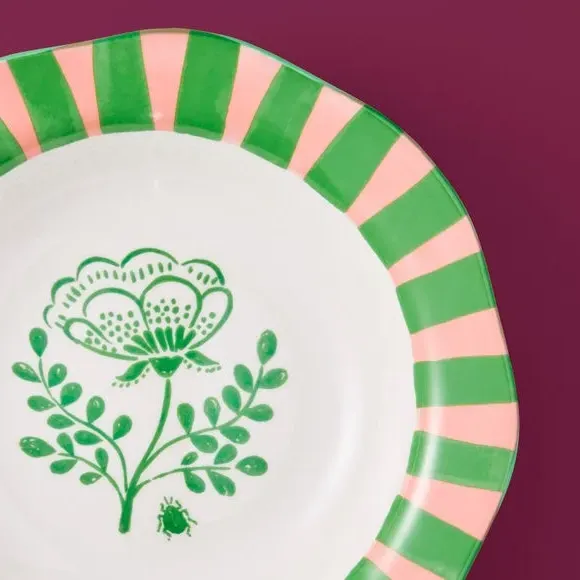 Pasta Bowl with Scalloped Edge - Jade, Fine China