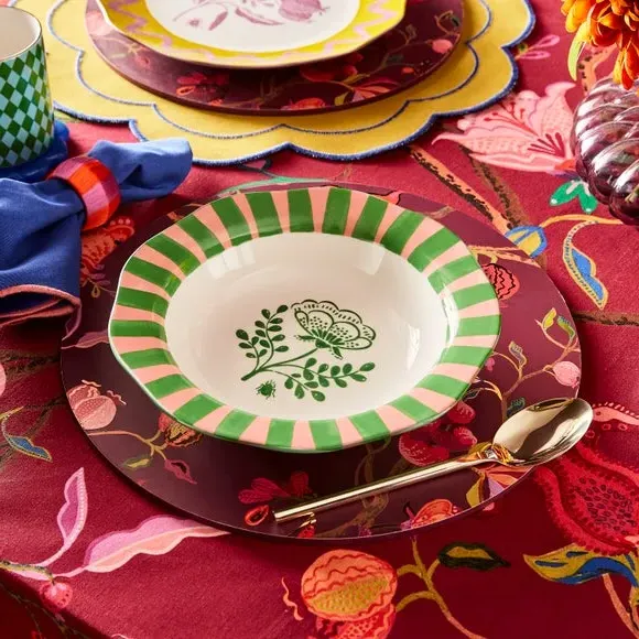 Pasta Bowl with Scalloped Edge - Jade, Fine China image