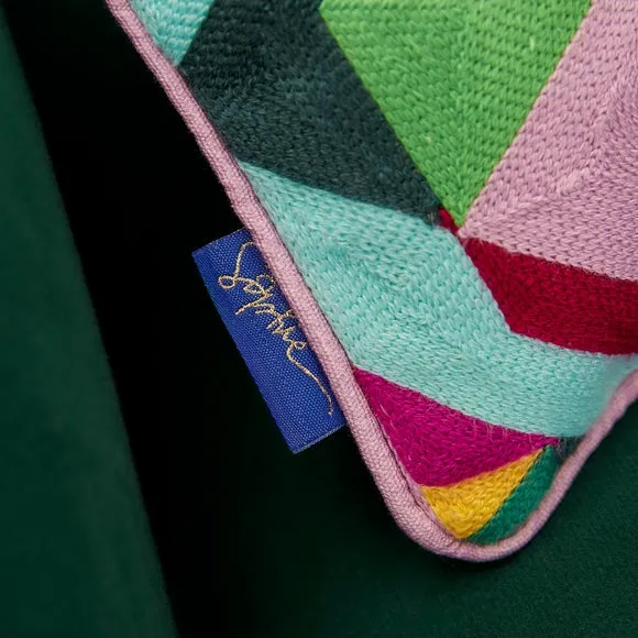 Rectangle Cushion with Zip - Multicolor, Cotton