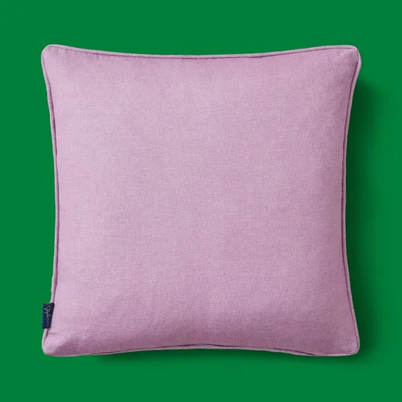 Square Cushion Wave Stitch Crewel - Zest, Cotton