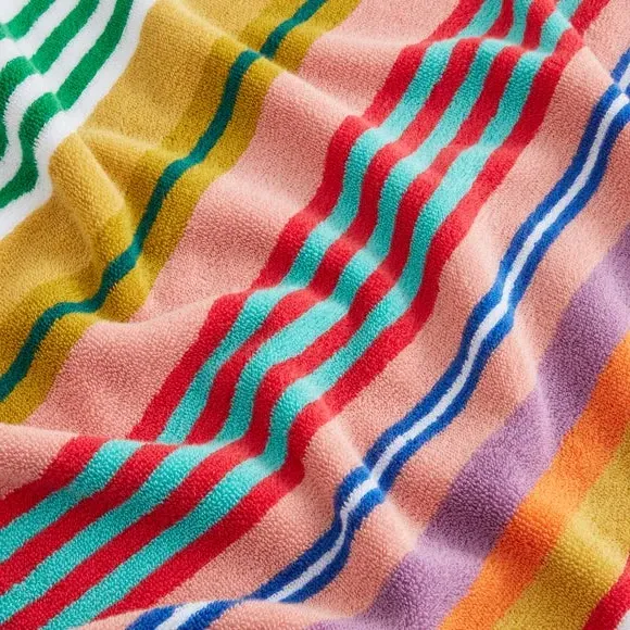 Striped Bath Towel - Multicolor, Cotton