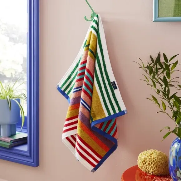 Striped Bath Towel - Multicolor, Cotton image