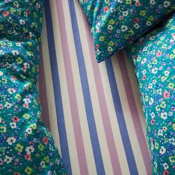 Striped Fitted Sheet - Multicolor, Cotton